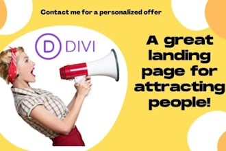 create a landing page website with wordpress and divi