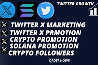 manage twitter x, x marketing to rise solana coin, pump fun, crypto promotion