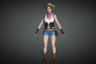 realistic 3d pbr human character, texture model, styilzed3d, nsfw,animate rig3d