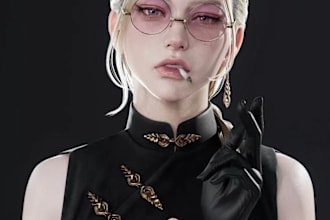 create stunning 3d unreal engine character with custom outfit and facial lipsync
