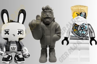 create custom lego 3d model design render  3d lego minifigures 3d lego vinyl toy