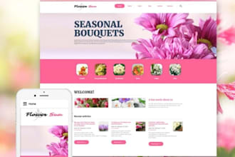 design highly profitable flower shopify store florist website home plants store