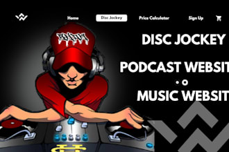 build music website for music artist, producer, dj, band or record label website