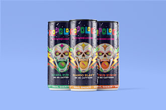 create aesthetic soda or beer can label design