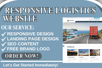 design logistics website, trucking, dispatch, freight broker, cargo website