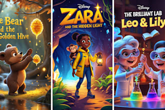 illustrate christian children story book, children book, and bible illustration