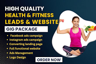 generate health and fitness targeted sales leads nutrition coaching website