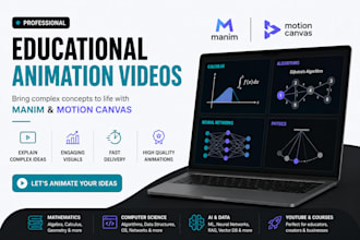 create educational animations using manim and motion canvas