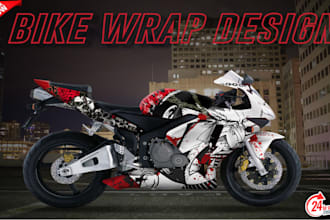 design professional motorcycle wrap,  bike wrap