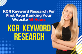 do kgr keyword research for first page ranking your website