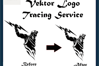 vektor tracing image or logo, redraw, convert to vektor