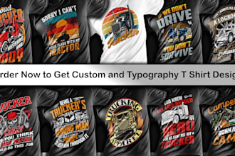 do custom t shirt design and illustration with 24 hours