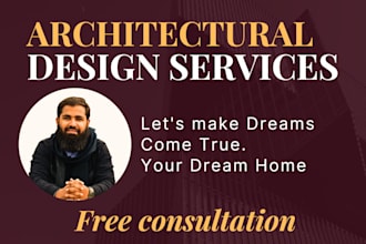 do autocad 2d floor plan, 2d house plan, architectural and landscape design