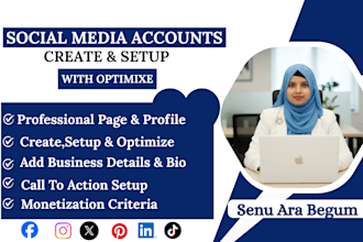 create setup and optimize all social media accounts