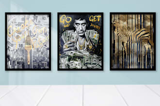 create canvas wall art and poster designs
