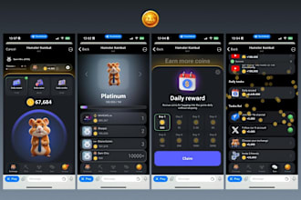 create telegram crypto game, telegram tap game,  tap to earn game hamster kombat