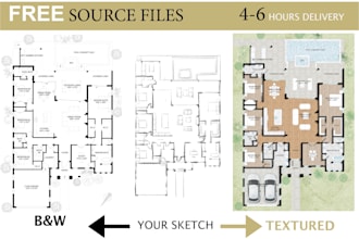 turn your sketches or PDF to cad drawings, autocad, revit, rhino 7