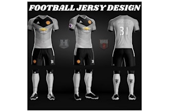 do 3d design football jersey, uniform 3d mockup, sportswear,3d soccer uniform