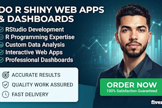 do r shiny web apps and dashboard using r programming, r studio, data analysis