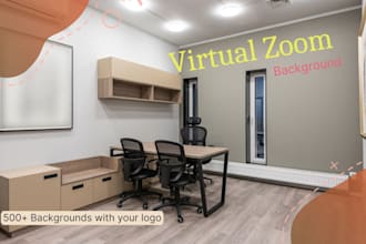 create a professional virtual zoom background