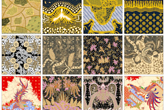 create batik designs and seamless patterns for printing fabrics or textiles