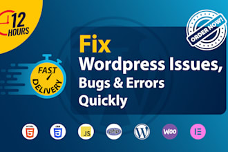 fix wordpress issues, bugs, and errors quickly