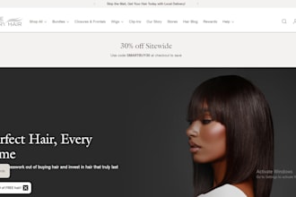 design hair extension shopify website lash hair care beauty dropshipping store