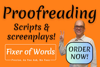proofread your script or screenplay