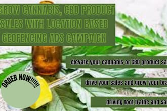 l grow cannabis, cbd products sales with location based geofencing ads campaign