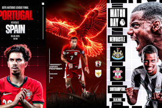 dynamic sports poster design custom, high impact visuals