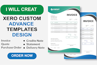 create xero invoice template, docx branding theme and custom invoice