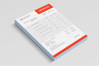 design professional and modern invoice for your business