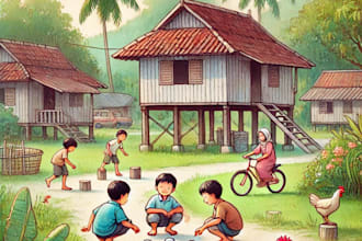 do water color children story book illustration, create water color illustration