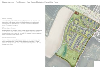 create subdivision site plans for real estate, sale of plots and marketing