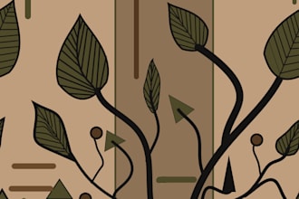 design creative floral and geometrical pattern prints