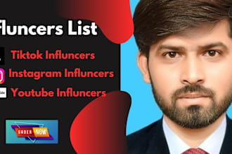 find top influencer lists for instagram, youtube  tiktok
