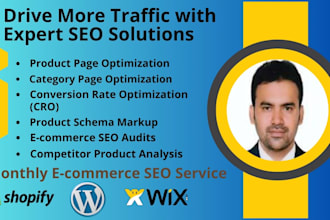 provide monthly ecommerce SEO service as an expert consultant