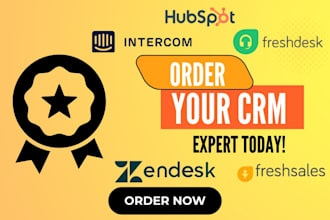 setup freshdesk freshsales intercom hubspot zendesk zoho desk CRM support expert