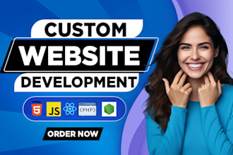 do website development as full stack web developer, front end, backend developer