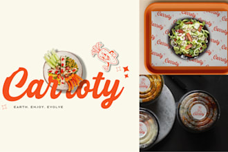 design a  logo for vegan and vegetarian healthy food