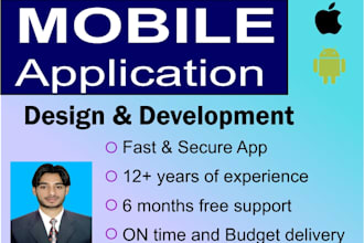 design and develop iso and android application