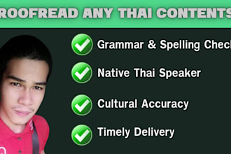 proofread any thai contents
