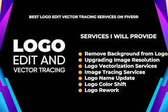redesign, edit, retrace, modify logo or graphics