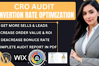 do website landing page conversion rate optimization, shopify cro audit and seo