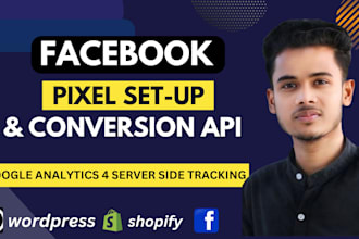 setup your facebook pixel and conversion API