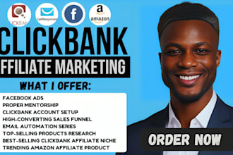 setup clickbank affiliate marketing sales funnel or amazon affiliate website