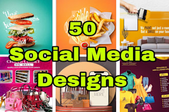design 50 posts for your social media