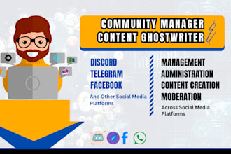 manage your community, discord, telegram, facebook, and social media platforms