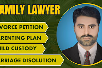 give legal advice on family law, divorce and child custody