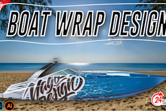 do boat wrap design, wrap design, boat wrap design